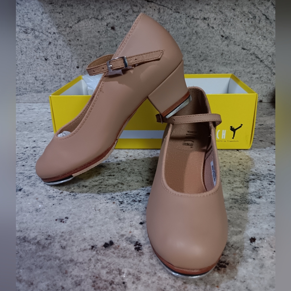 Bloch Leather Techno Tap Dance Shoes Style S0302L Show Tapper Tan Size Kids 5